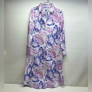 Las Surenas Size XS • Button Down Long Sleeve Shirt Dress. NWOT